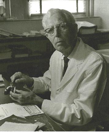 Charles C. Bass, M.D. image in laboratory